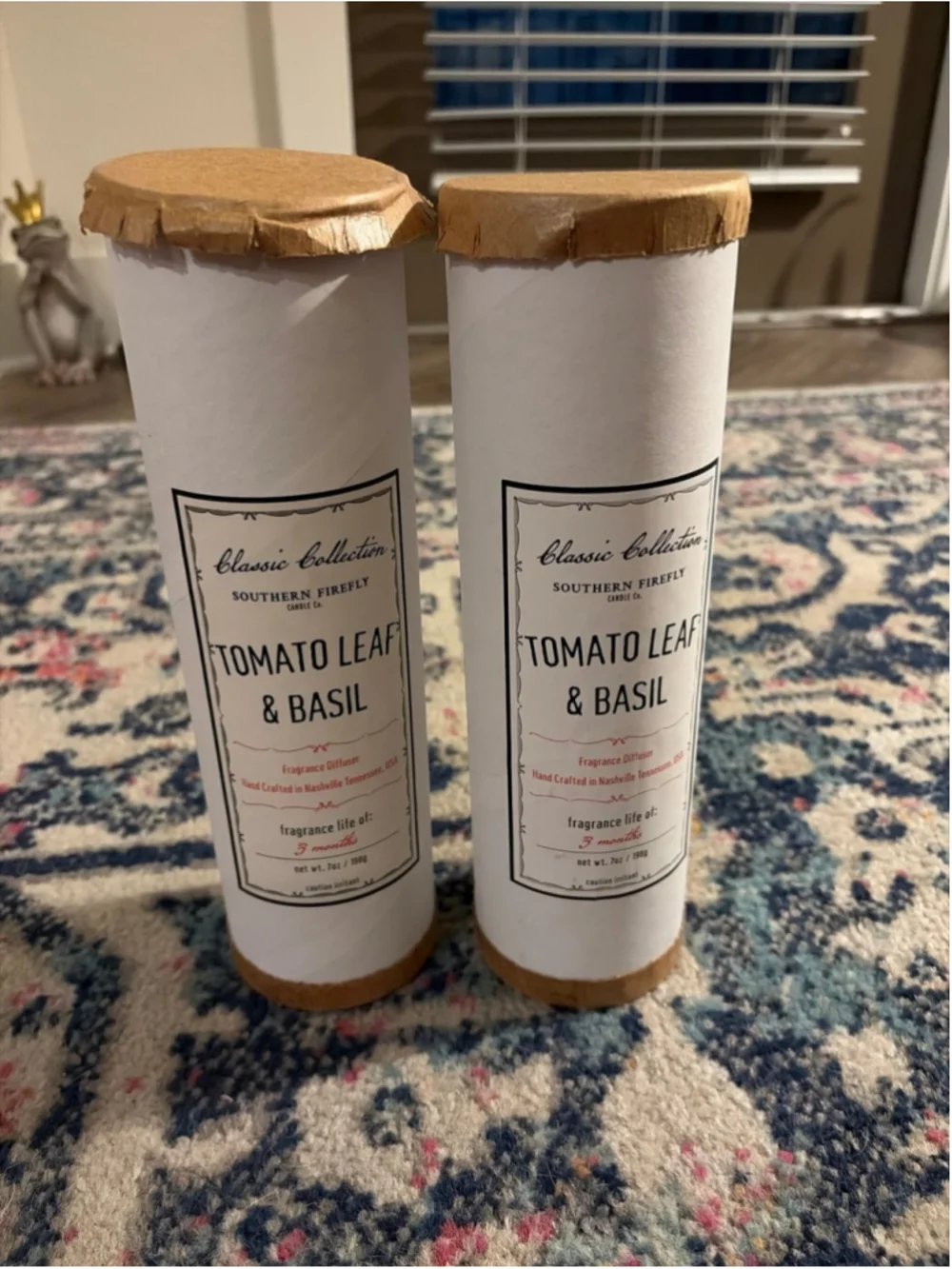 TWO New unopened southern firefly tomato leaf & basil fragrance diffuser 7oz E